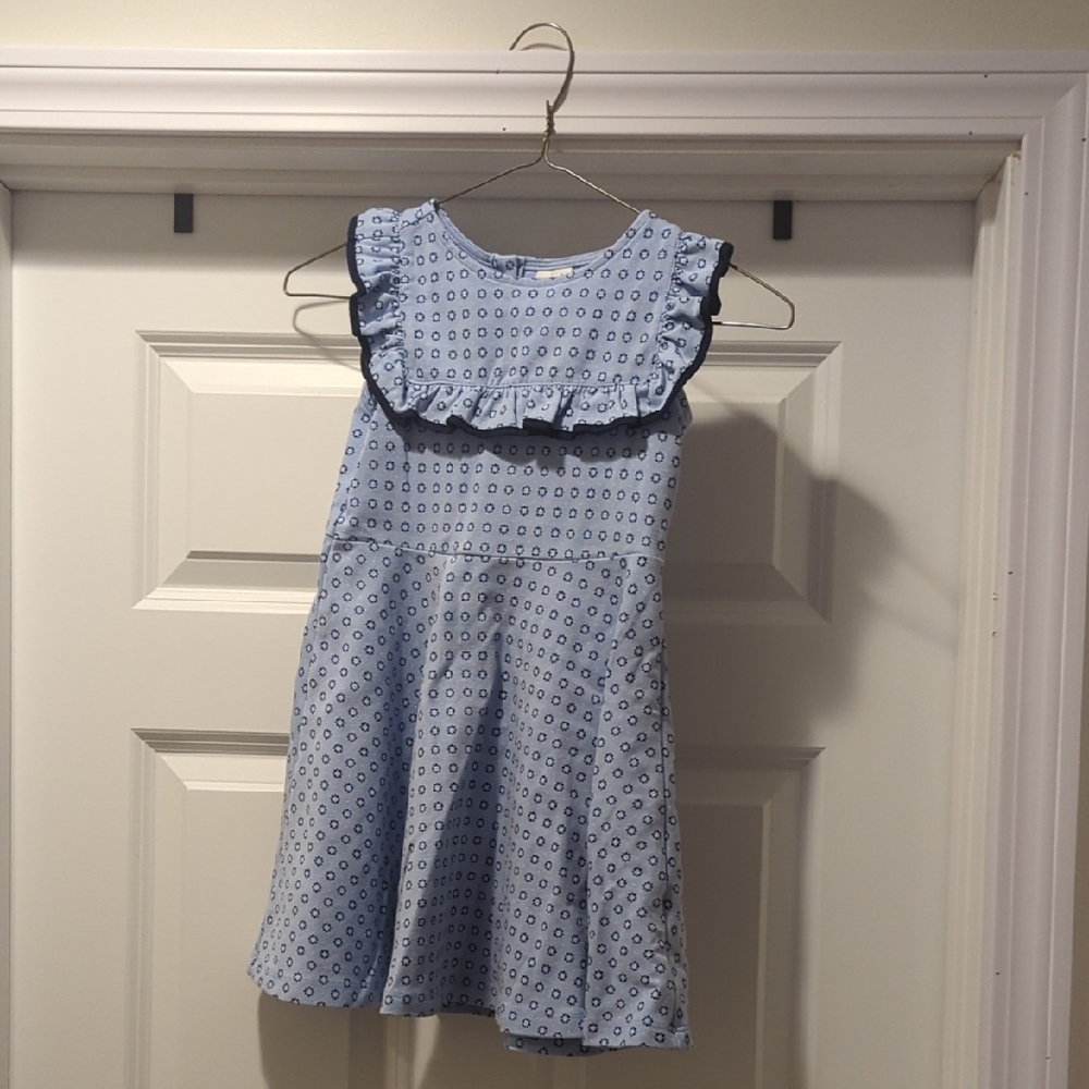 Janie & Jack Size 5 Blue Floral Kids Dress